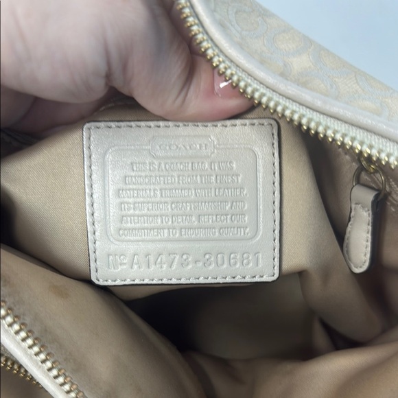 Coach Beige Signature Tote Bag - Picture 10 of 10